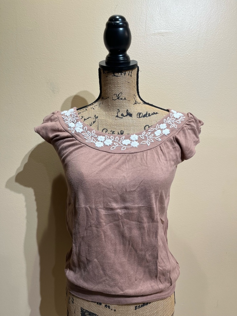 Vintage Floral Embroidered Top Blouse